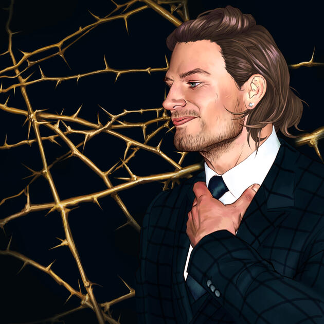 bust with background